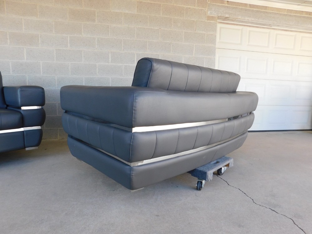 Divan Italia Contemporary Modern Leather Sofa Set