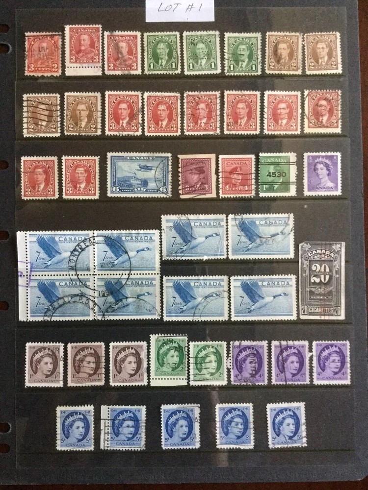 CANADA OLD STAMPS EARLY ISSUE - USED - LOT #1