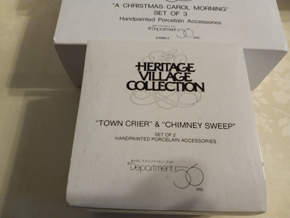 Department Dept 56 Accessory Town Crier & Chimney Sweep 2 pc Set+Box 55697 Mint