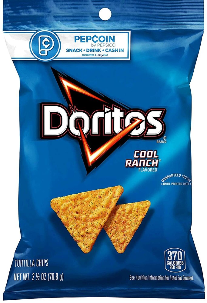 Doritos Cool Ranch Tortilla Chips, 2.5 Ounce (24 per case)