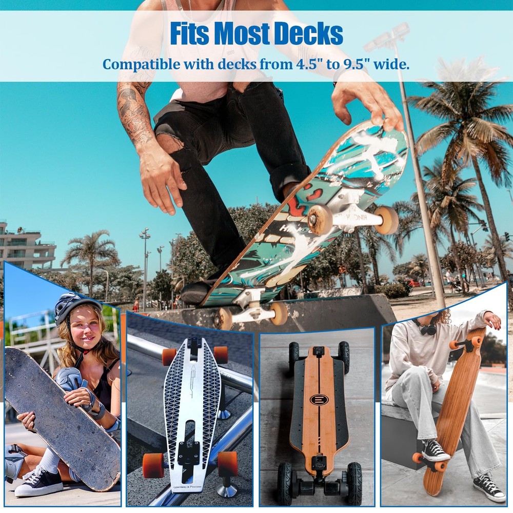 1PCS Skateboard Wall Mount, 360° Rotating Skateboard Wall Hanger, Extending a...