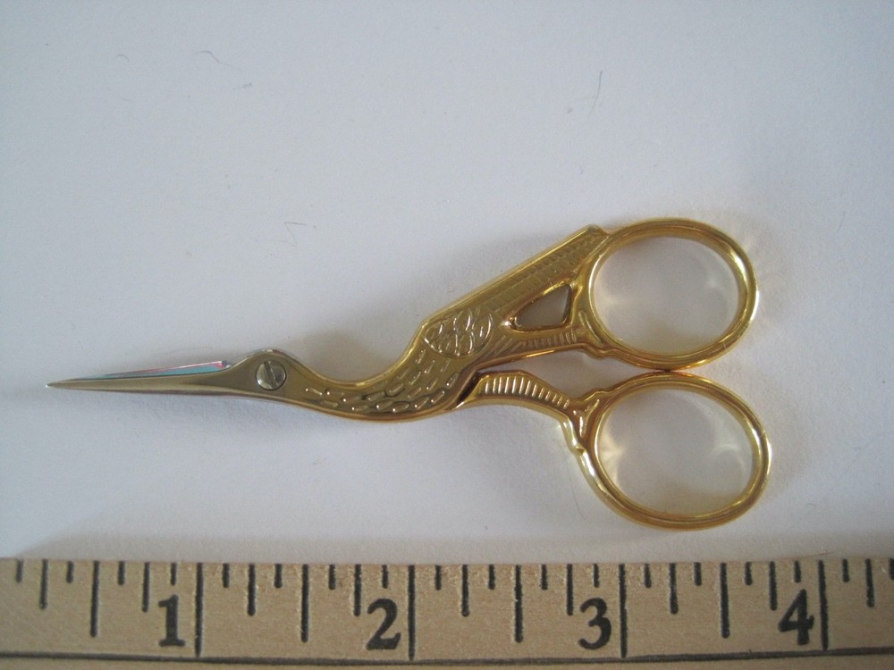 ITALY Stork Embroidery Scissors