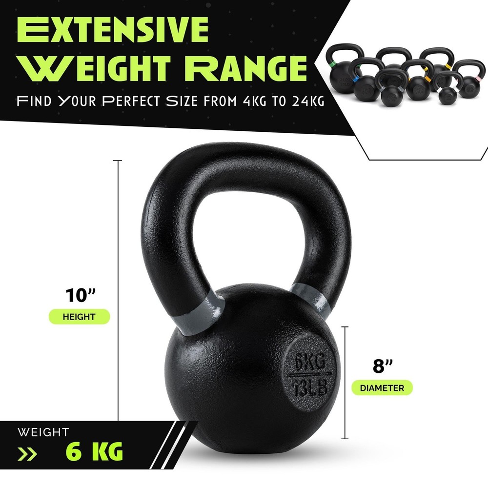 Kettlebells Single-cast Iron No-welded Joints Wide Handle Strength Training K...