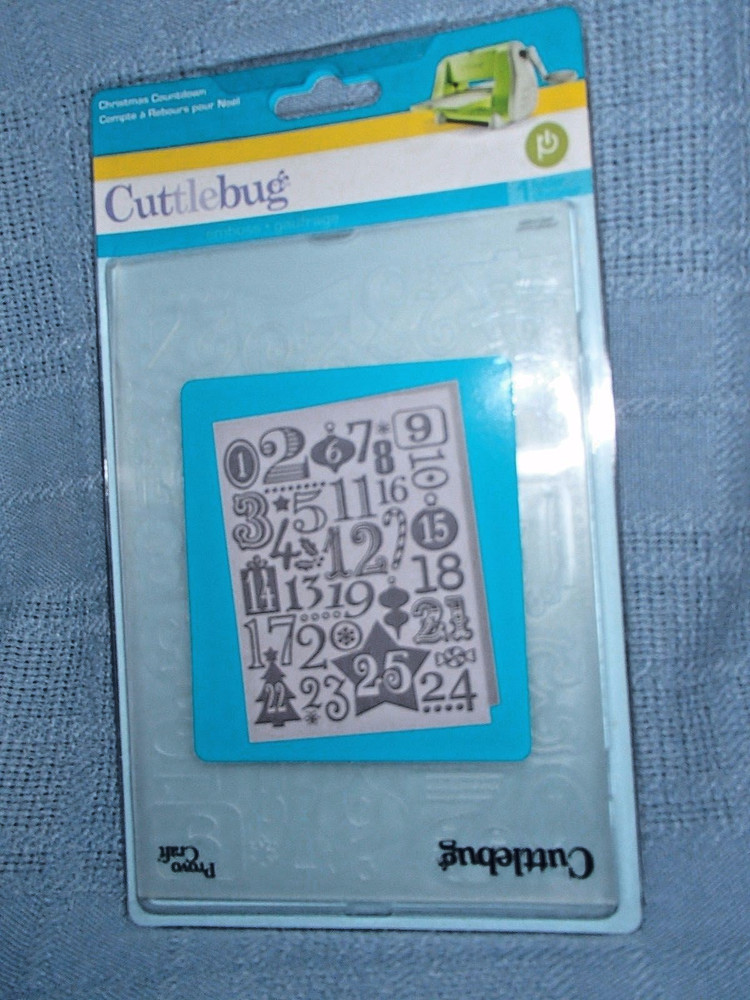 Cuttlebug Embossing Folder Christmas Countdown Brand New