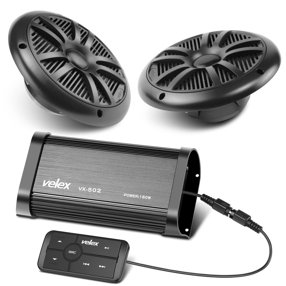 Marine Bluetooth Amplifier Speaker Package…