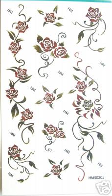 Flower Glitter Temporary Tattoos #HM50305
