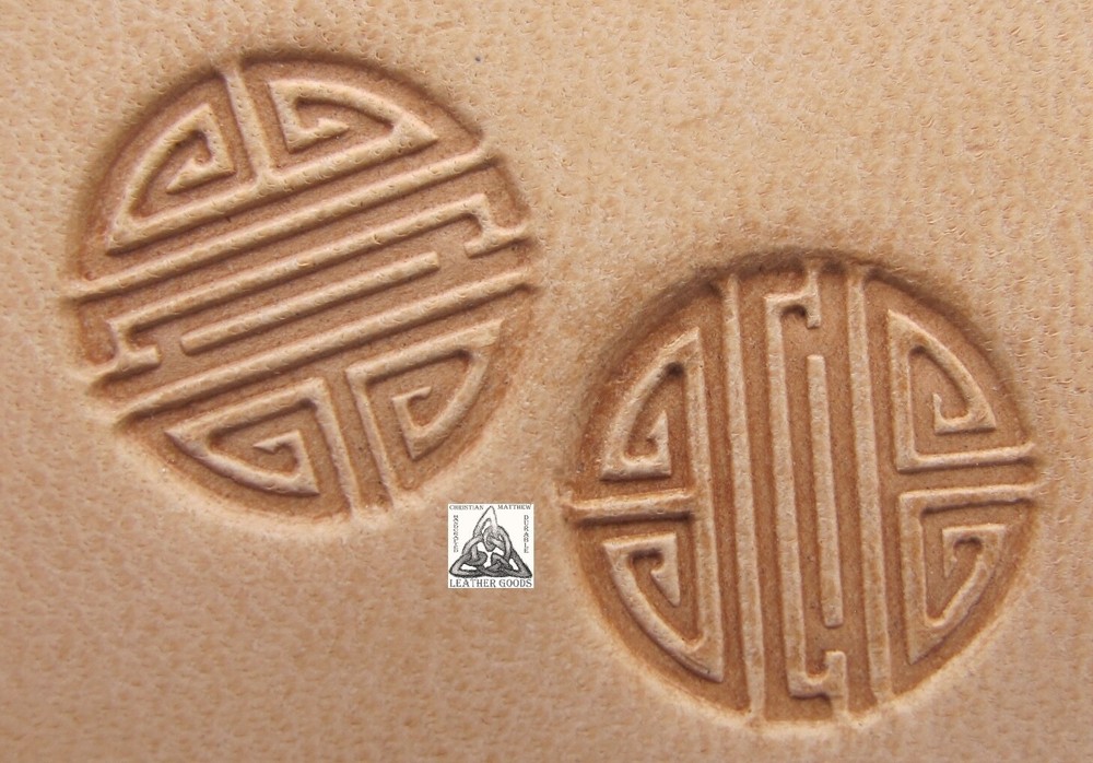 Vintage Basic Tool USA Full Handle Geometric Stamp Leather Tool Number 36