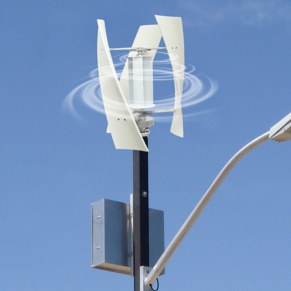 100W 4-Blade Vertical Wind Turbine Generator - 24V W/Controller Windmill Power
