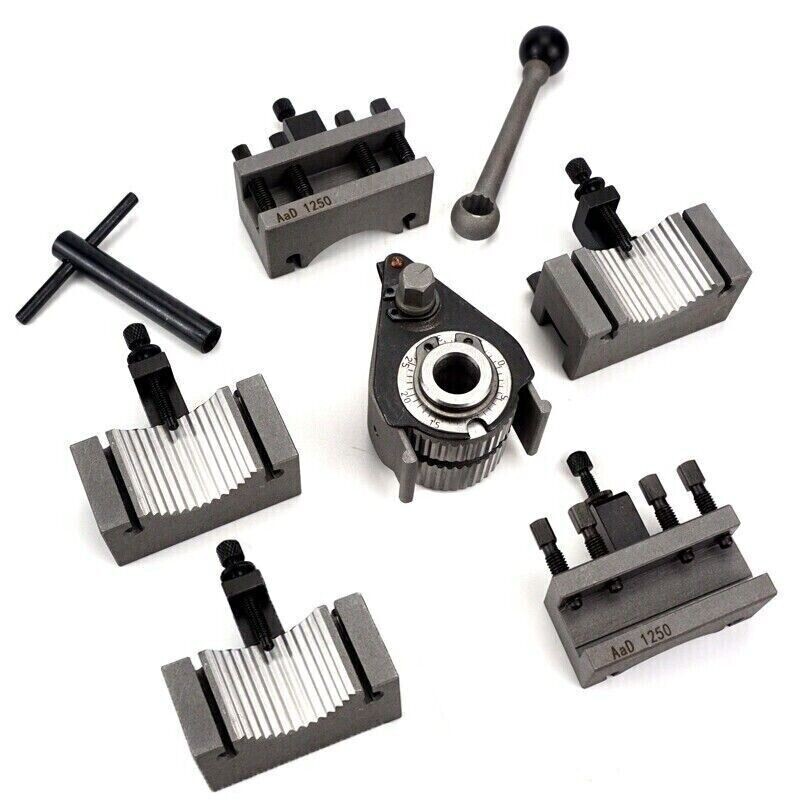 Quick Change Tool Post With 5pcs Holders 40 Position for Swing Lathe 120-220mm
