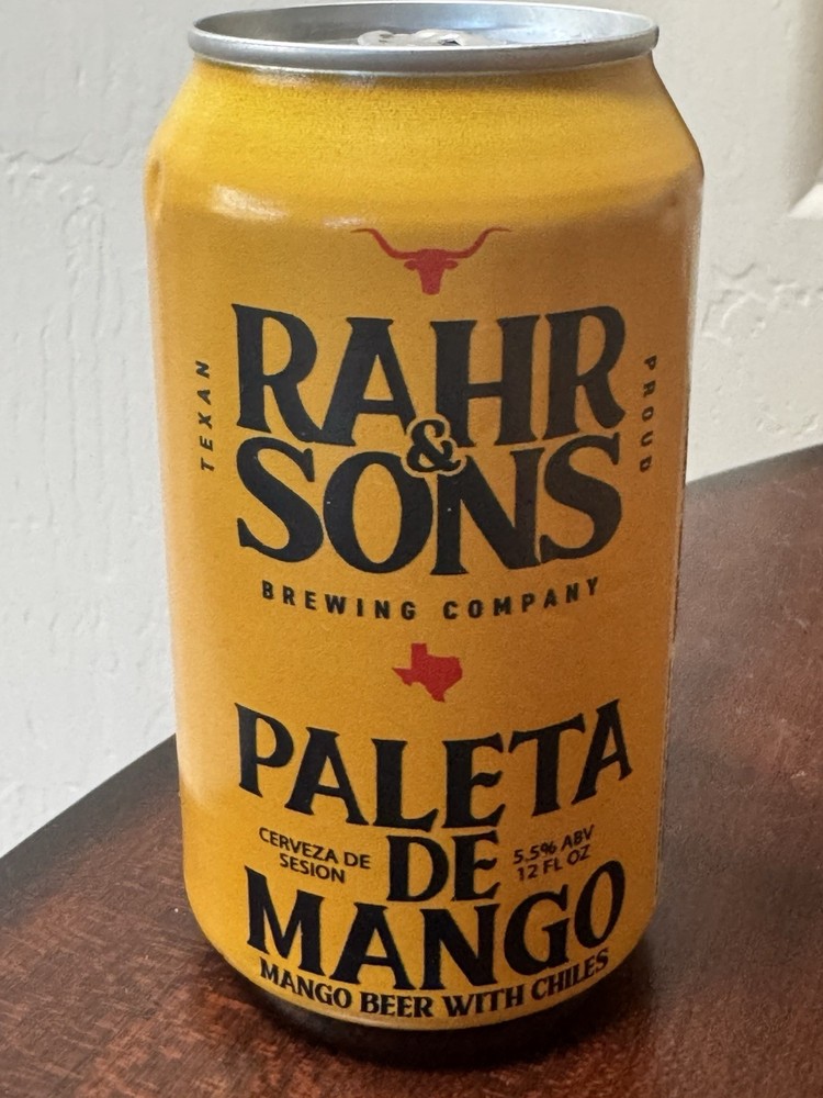 Rahr & Sons - Paleta de Mango Beer - Empty Beer Can Bottom Opened - Texas