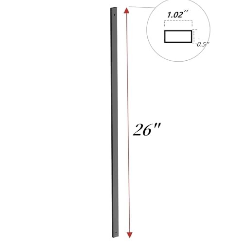 Pack Deck Balusters Rectangle Deck Railing Balusters 26 Inch 50 Black-Rectangle