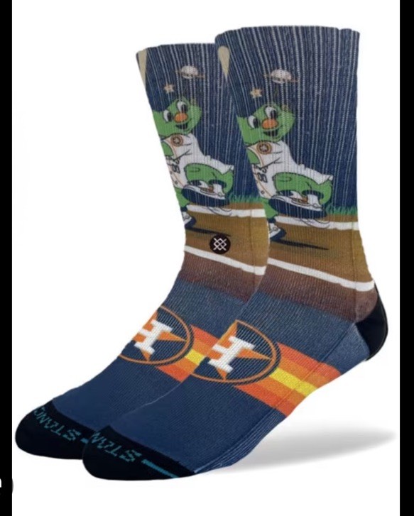 Stance Astros Orbit Socks Sz L 9 - 13
