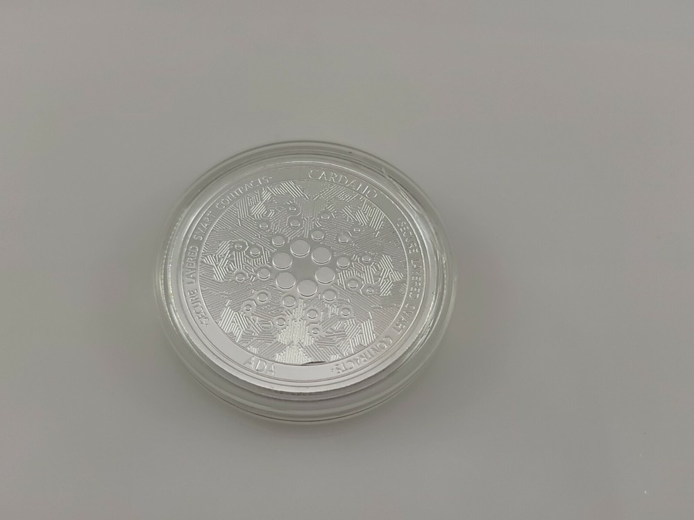 Crypto Cardano ADA In Code We Trust Silver Tone Coin Token