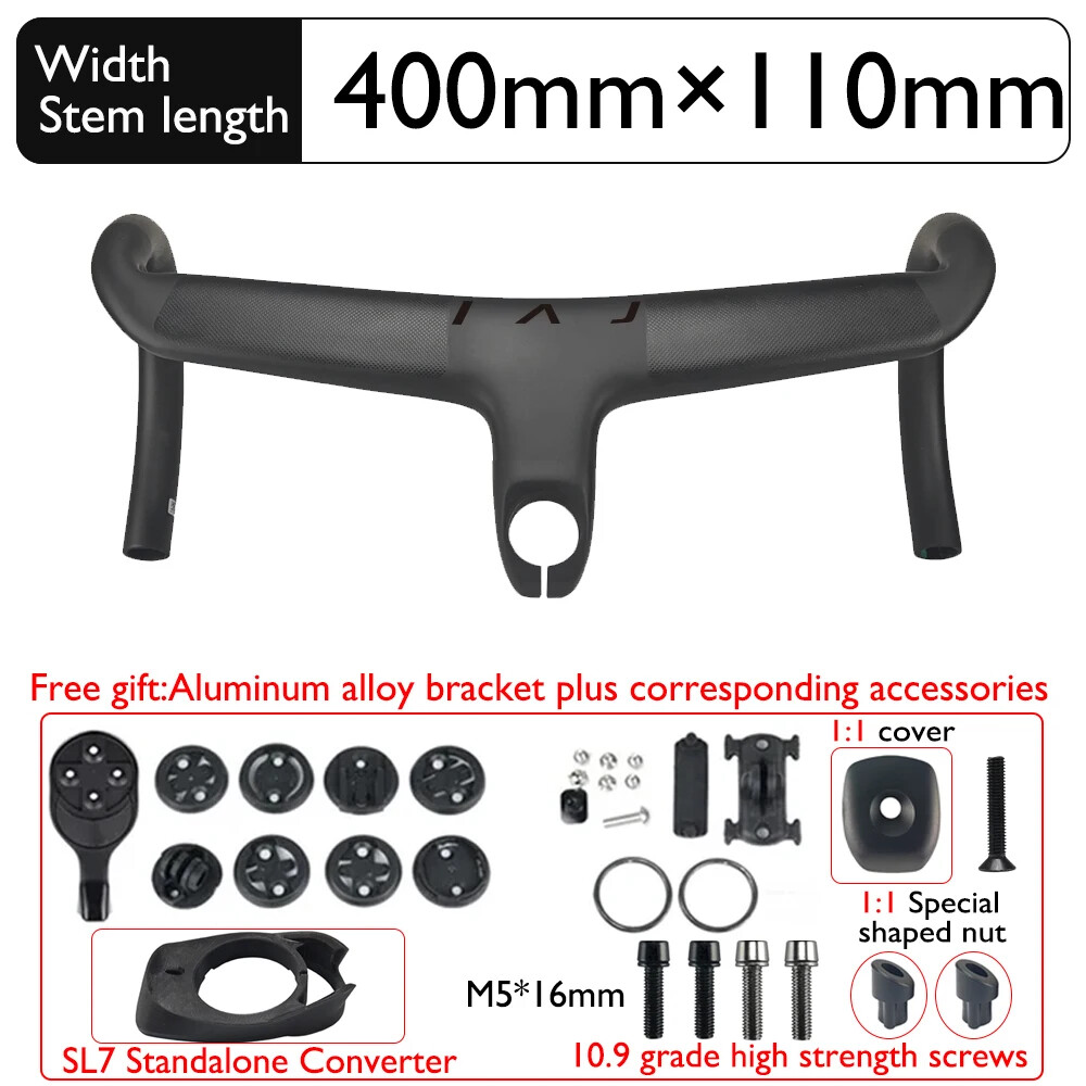 Full Internal Cable Routing Carbon Fiber Road Bicycle Integrated Handlebars