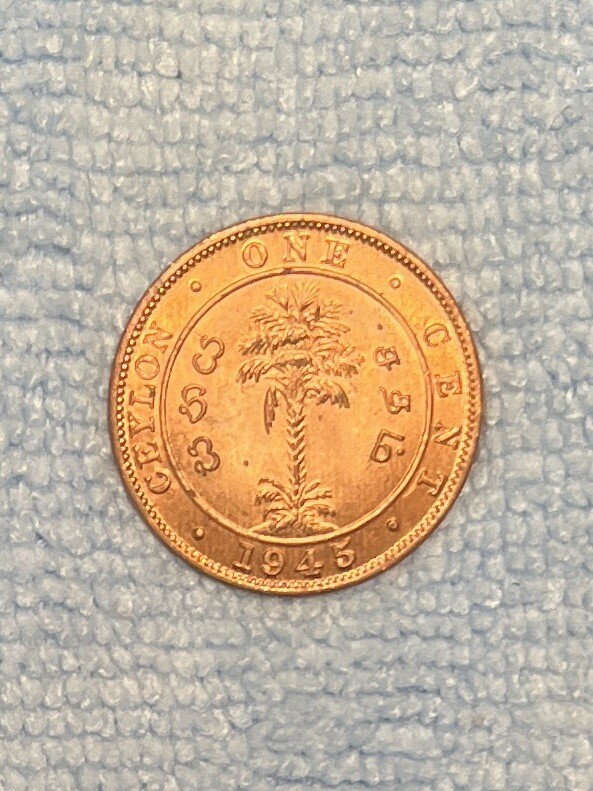 Ceylon -  1 Cent 1945