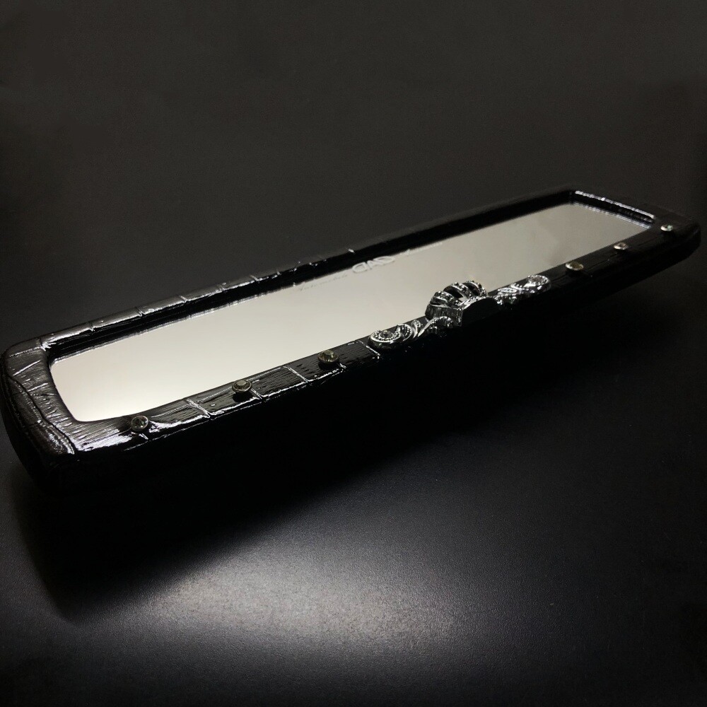 JDM DAD Crown Crystals Setting Classical Luxury Car Modified Rear View Mirrors