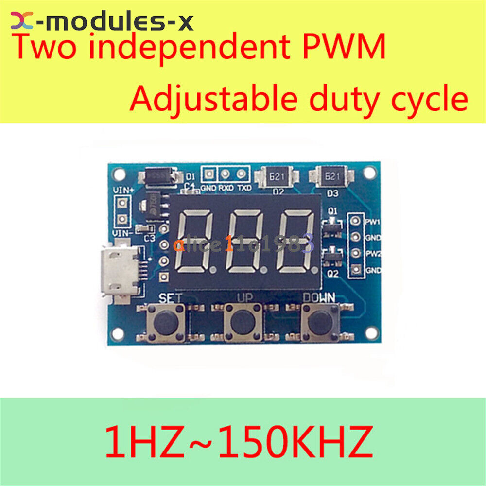 Adjustable PWM Pulse Frequency Duty Cycle Square Wave Signal Generator Module