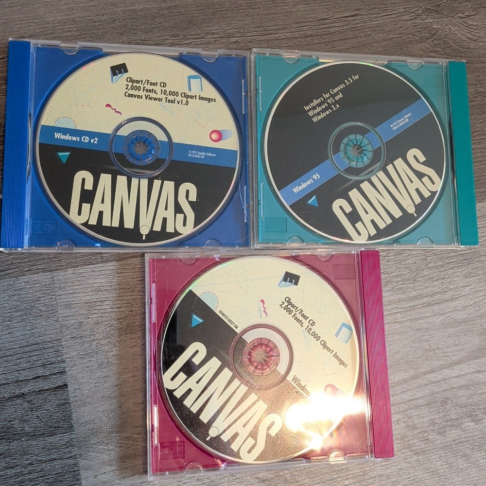 Vintage Computer Software CD-Rom Adobe Photoshop MGI Image Video Editor Clipart