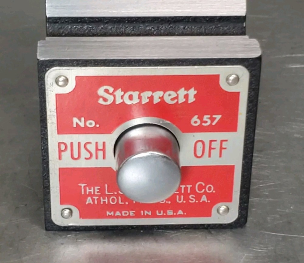 Starrett No. 657TW magnetic base w/ Flex-O-Post + 196 dial indicator set - 657