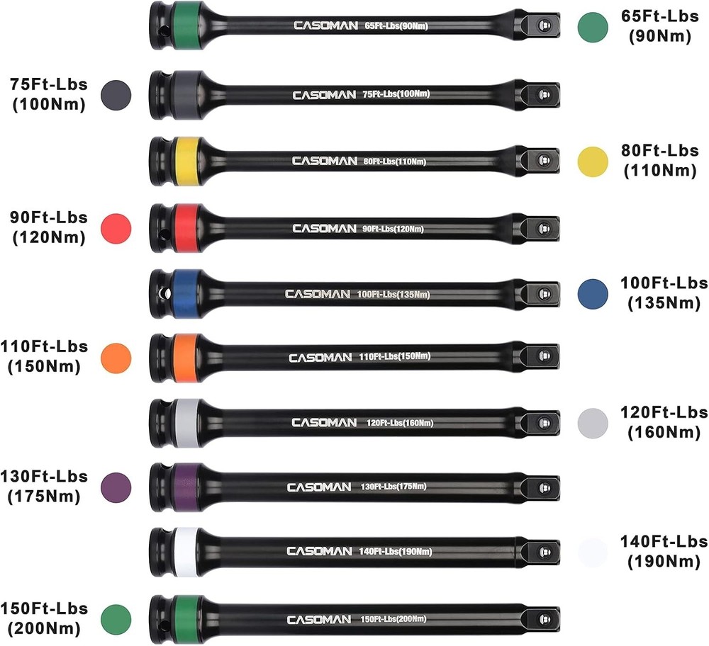 Chrome Electroplated Torque Extension Bars - Secure and Accurate Torque Set