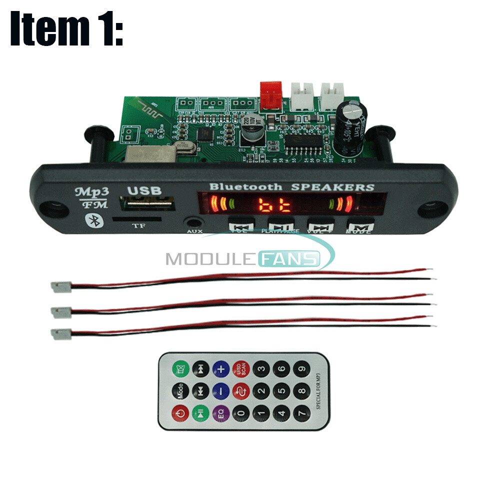 DC12V Car FM Bluetooth MP3 Sound Card Decoder Board With Radio FM Function