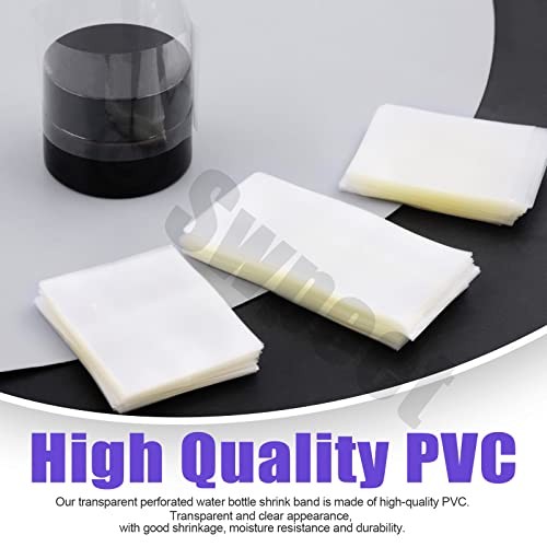 1250 Pcs Clear PVC Heat Shrink Wrap Bands