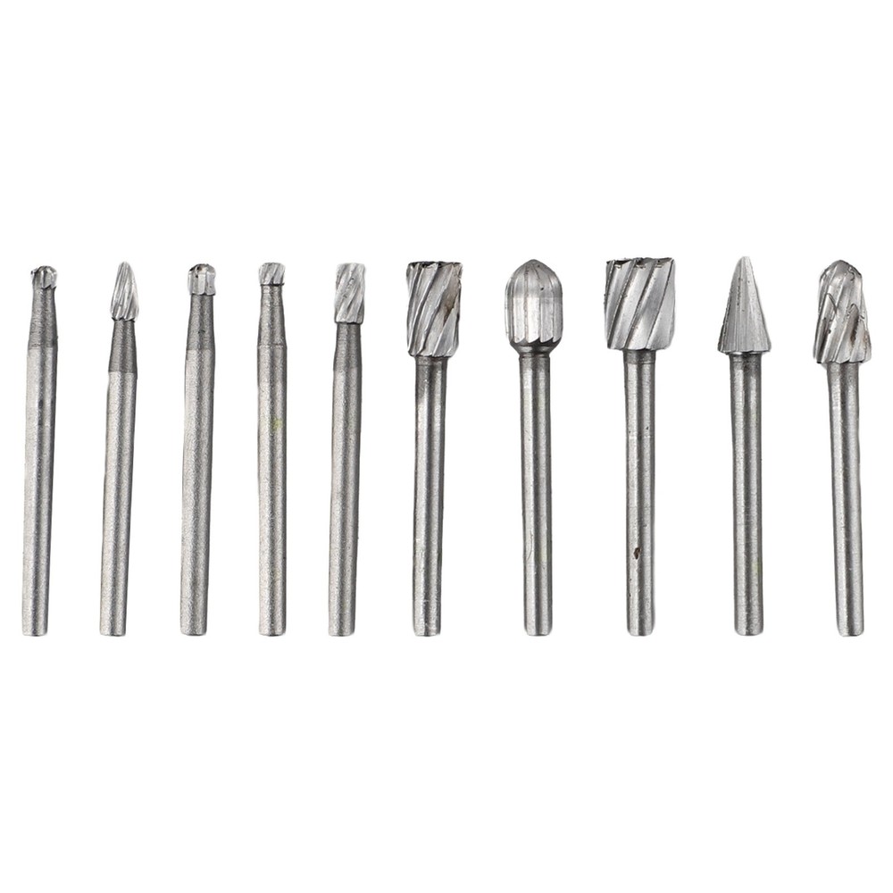 Efficient Woodworking Toolset 10 pcs HSS Rotary Files Craft Applications