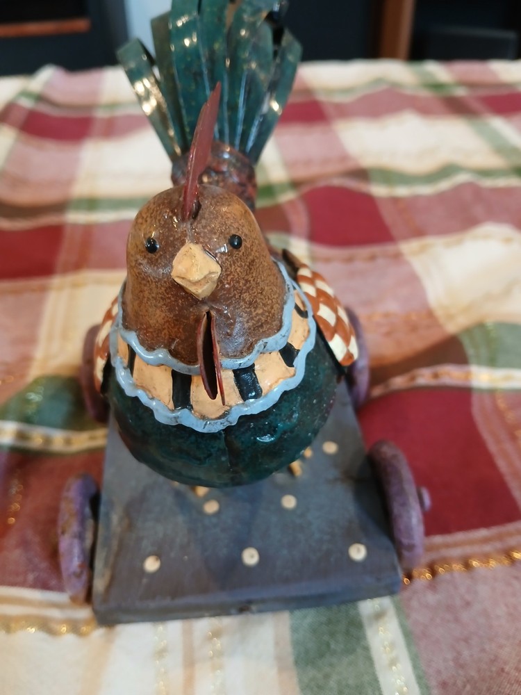 VTG Chicken pull toy  trinket knick knack
