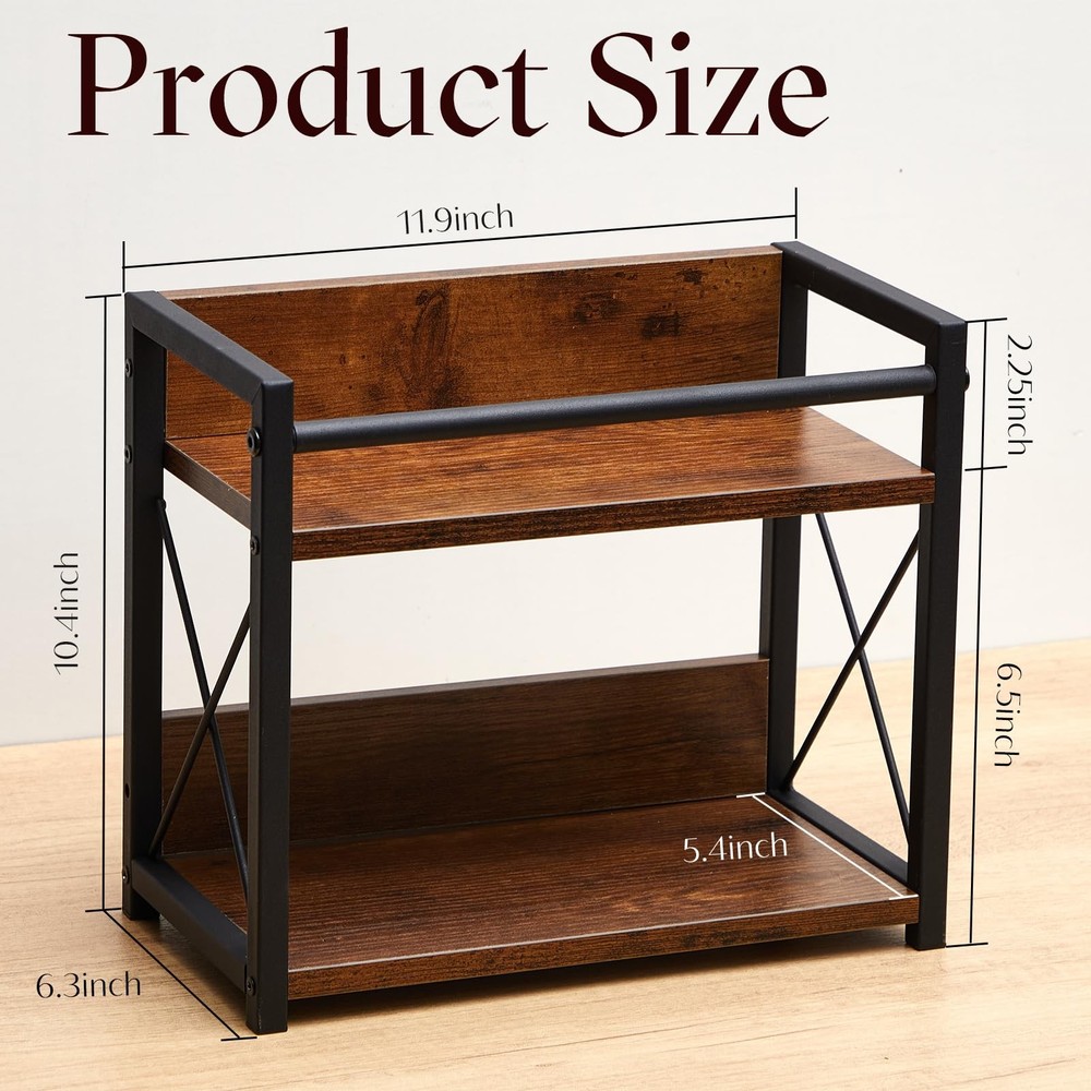 2-tier CD Holder CD Storage Rack for Display Countertop Media Organizer with ...
