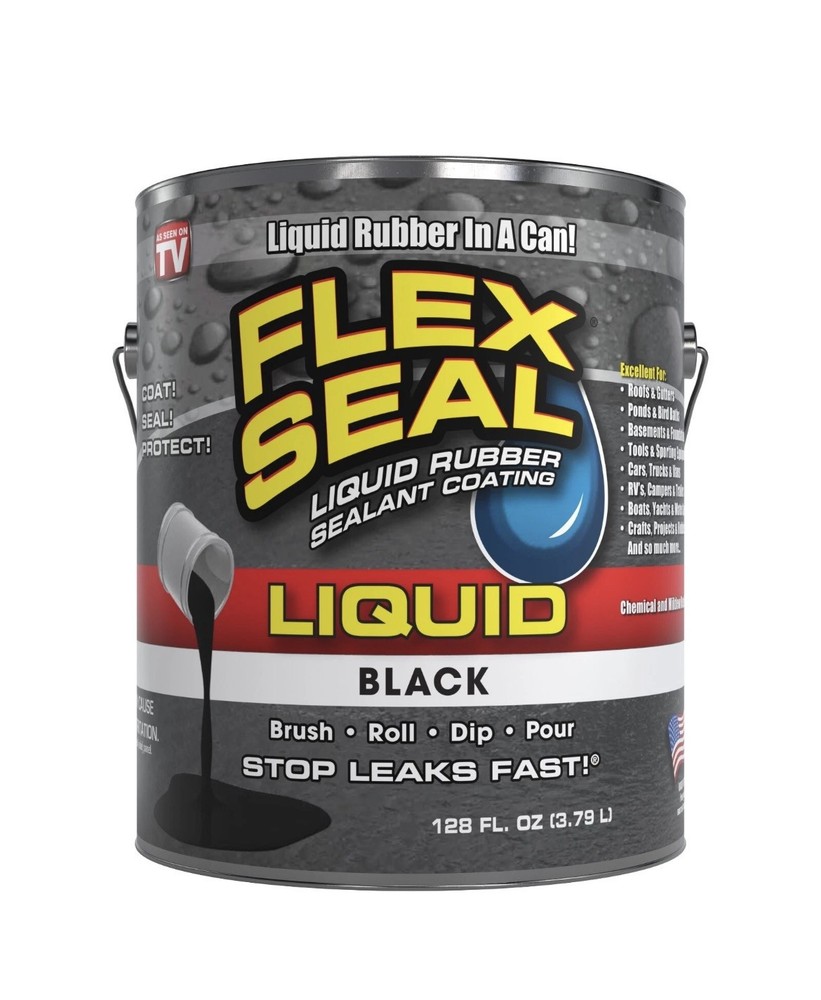 Flex Seal Liquid Rubber Sealant Coating (Black) – 128 fl oz Can