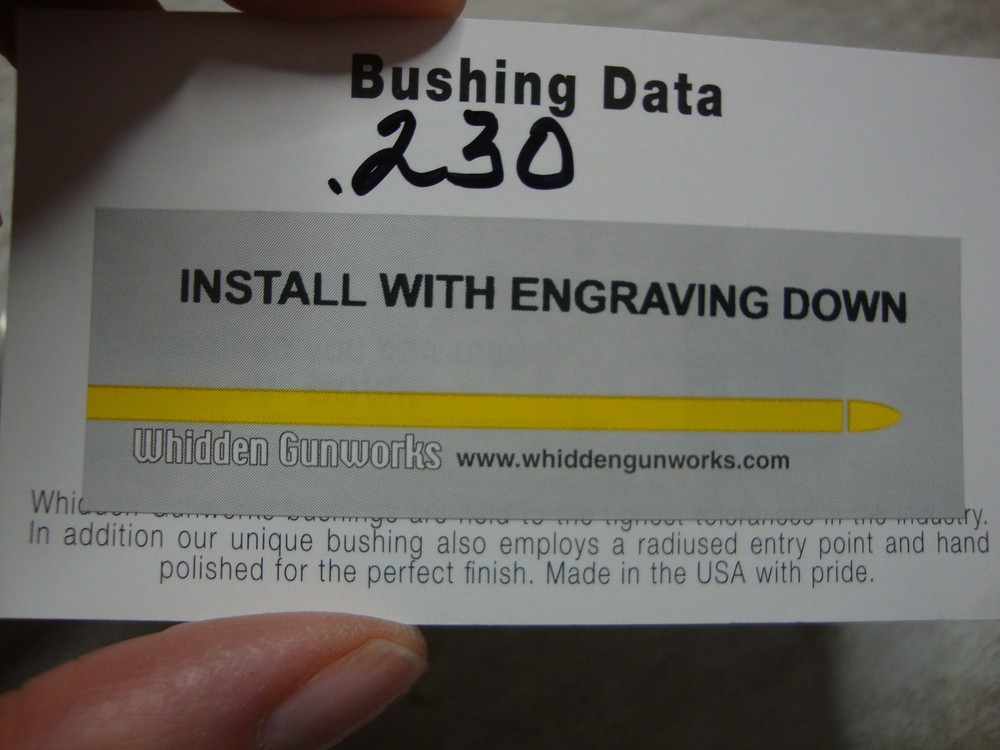 Bushing Sizer Die .230 Whidden Gunworks USA