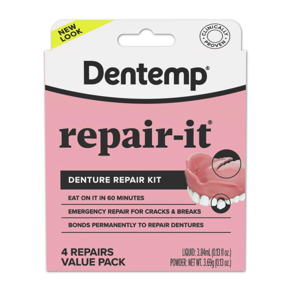 Denture Repair Kit Fix Broken Dentures Mend Cracks Replace Loose Teeth