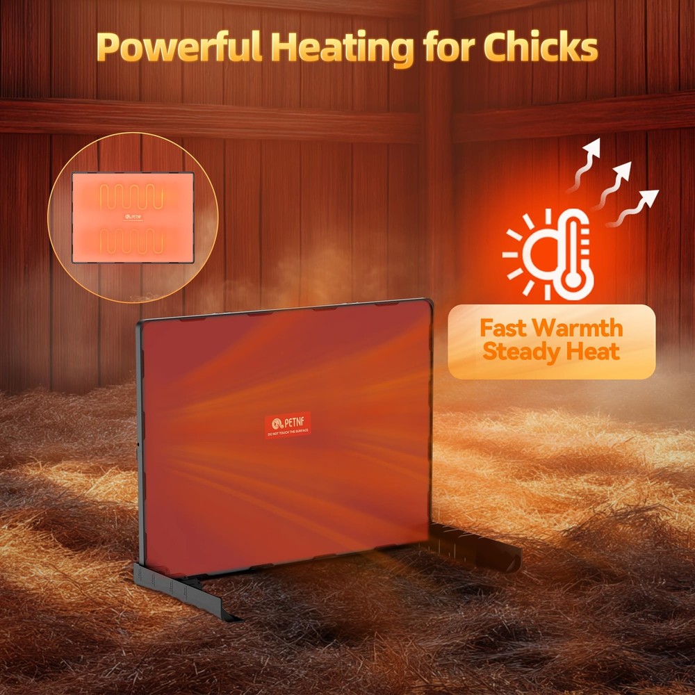 Brooder Plate for Chicks Adjustable 95–167℉ Temperature Height Adjustable