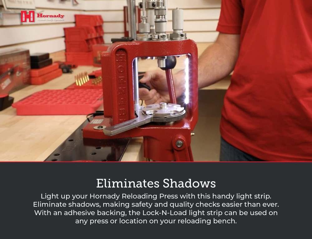 Hornady Lock N Load LED Light Strip - Ideal for Your Reloading Bench - Color