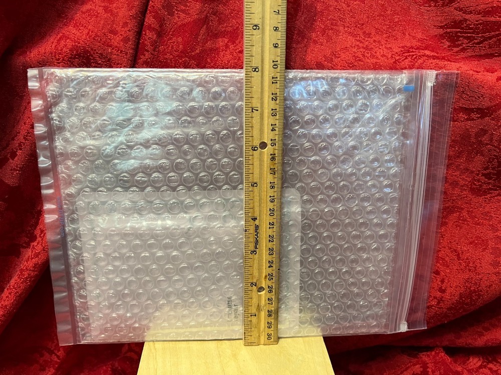 8" x 10" Clear Bubble In, Double Bag, Zip-Top Mail Protective Envelopes (USED)