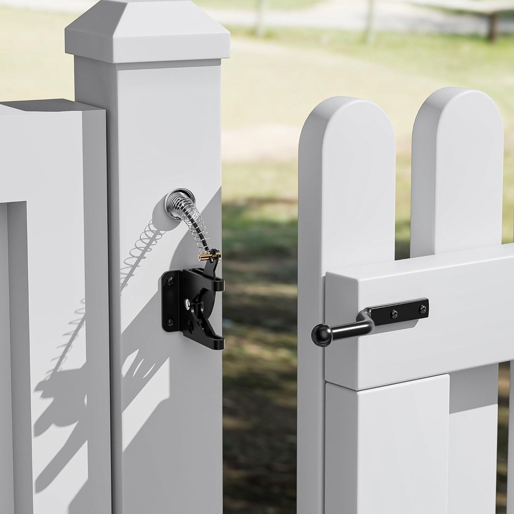 Versatile Self-Locking Fence Gate Latch - Easy Installation & Durable Design