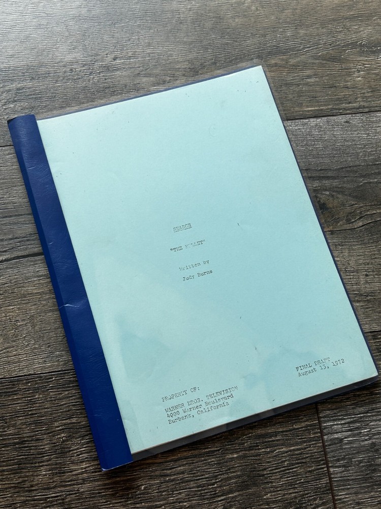 SEARCH TV Show Script The Bullet Final Draft Aug 15 1972 Judy Burns