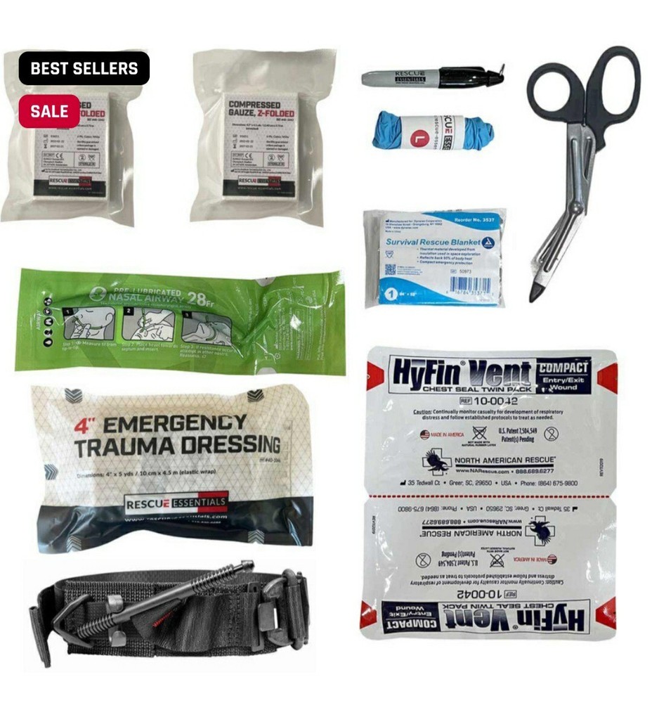 Fully Stocked Individual First Aid Kit (IFAK)