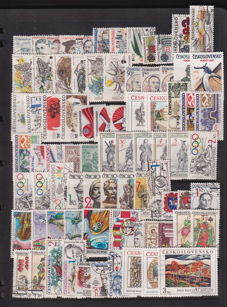 Czechoslovakia - 78 stamps, mostly commemoratives