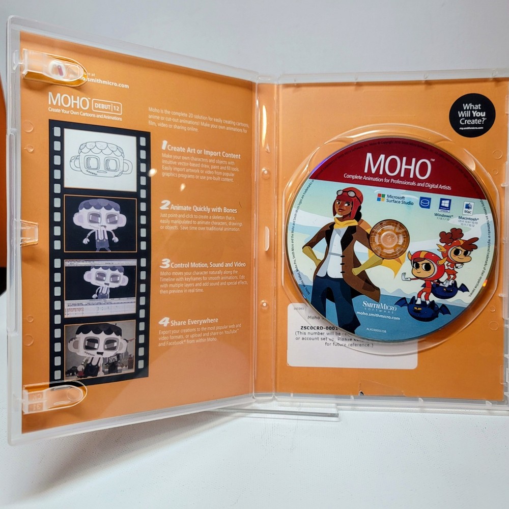 Moho Debut 12 Full Version Windows Mac Animation Software Smith Micro MHD12HDVD
