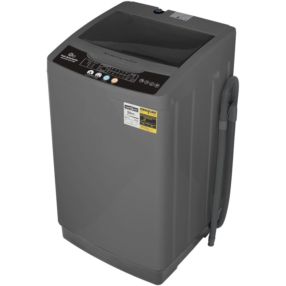 Portable Compact Laundry Washer Full-Automatic LED Display 17.8/13.5lbs Compact