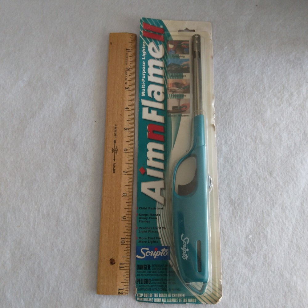 Scripto Aim 'N Flame Multi-Purpose Utility Lighter - New Old Stock