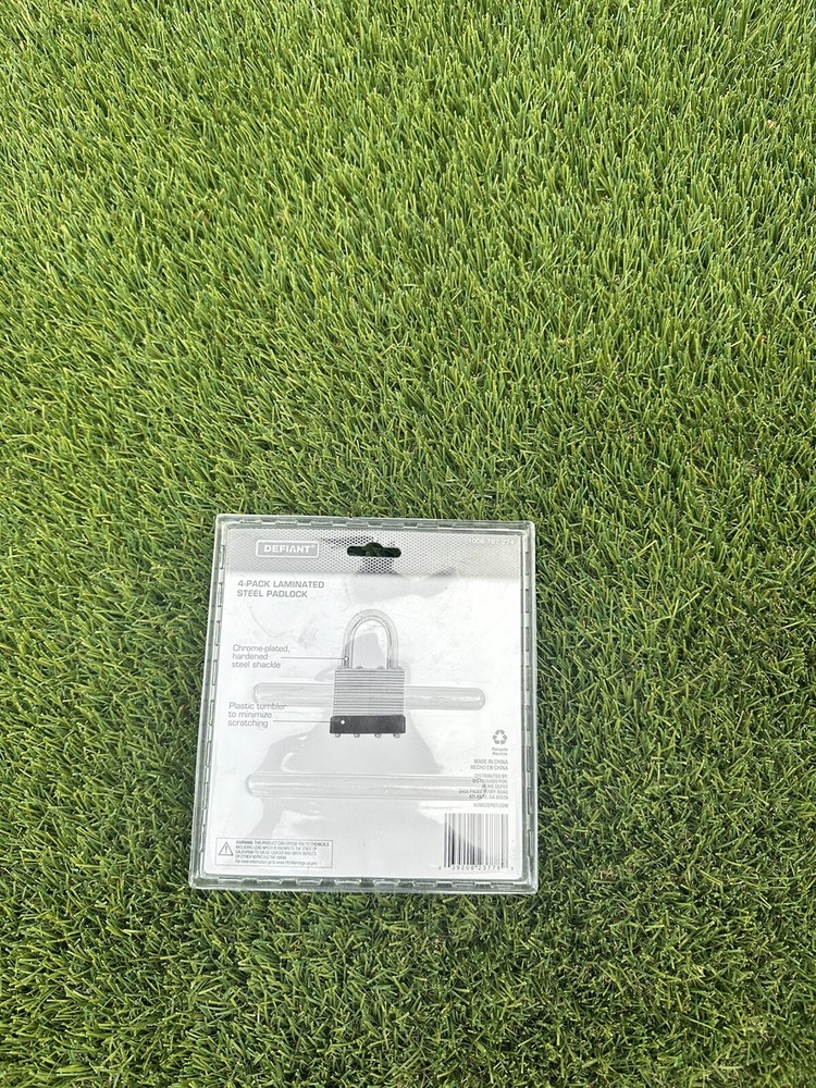 Defiant Laminated Steel Padlock 4 Pack Sealed