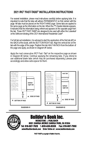 2021 International Residential Code (IRC) Fast Tabs