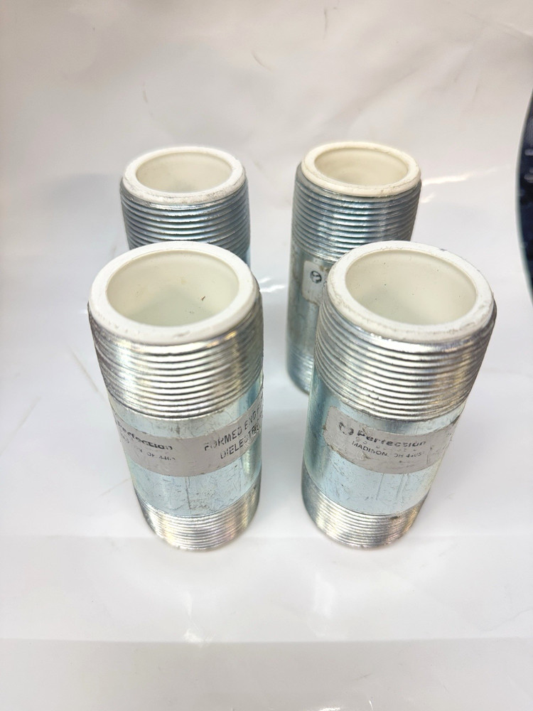 4-Pk Perfection Galvanized Dielectric Nipple 2in x 4in Thread x Thread SCH40