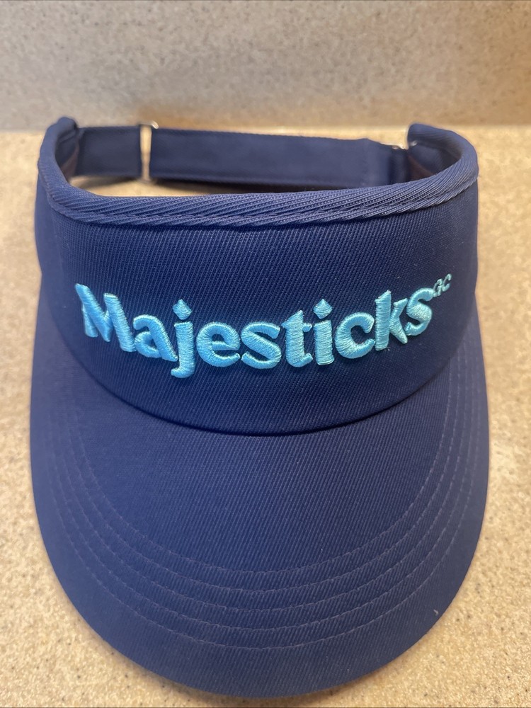 Yupoong Majesticks Golf Visor Blue Adjustable