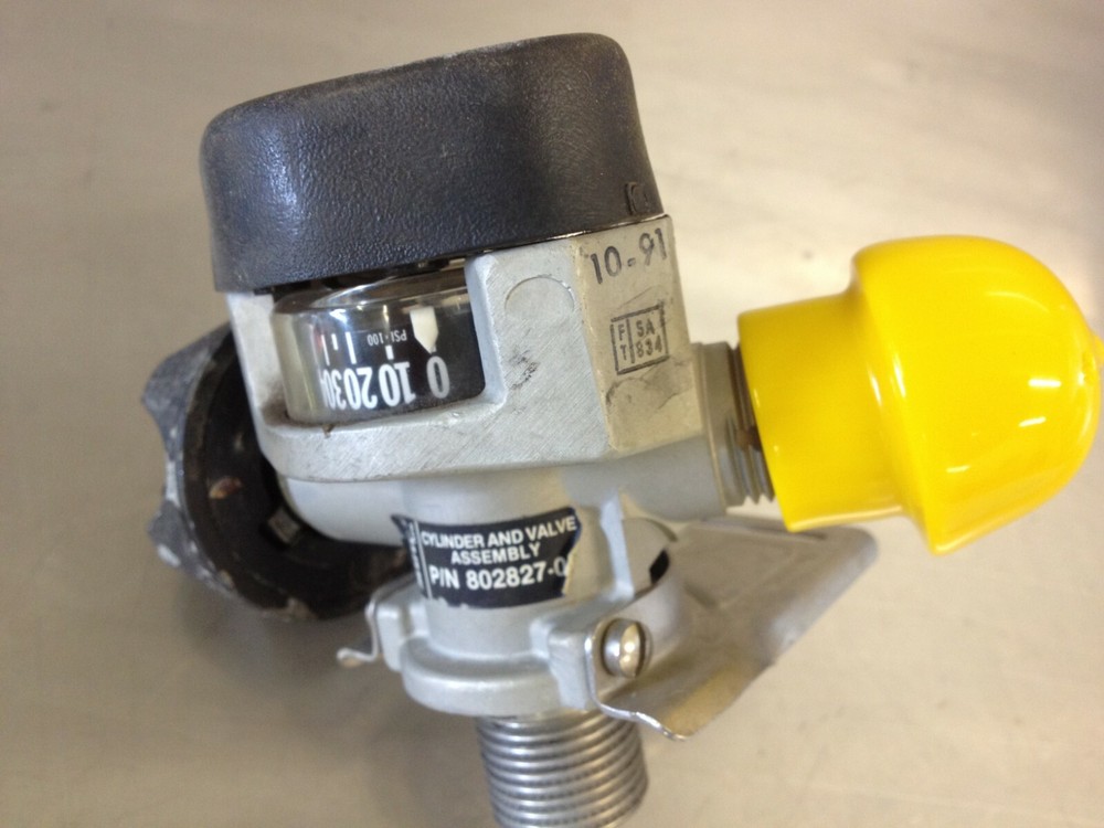 SCBA Industrial Cylinder Valve Thread Protector Cap in Yellow