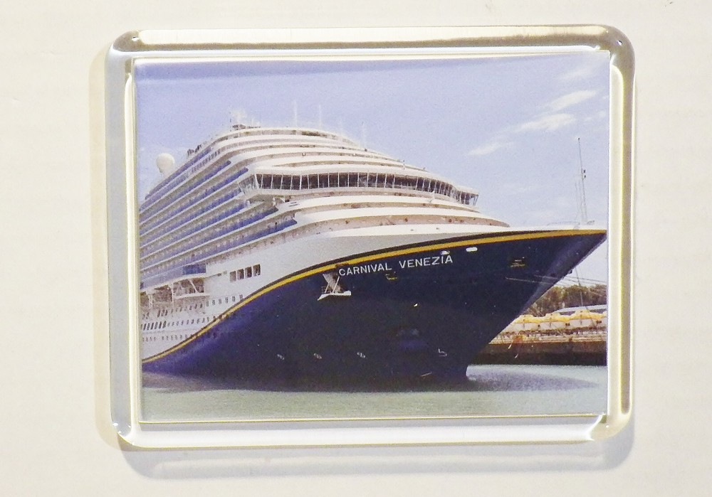 REFRIGERATOR MAGNET CARNIVAL VENEZIA #3 CRUISE SHIP - 3.5”x 3”