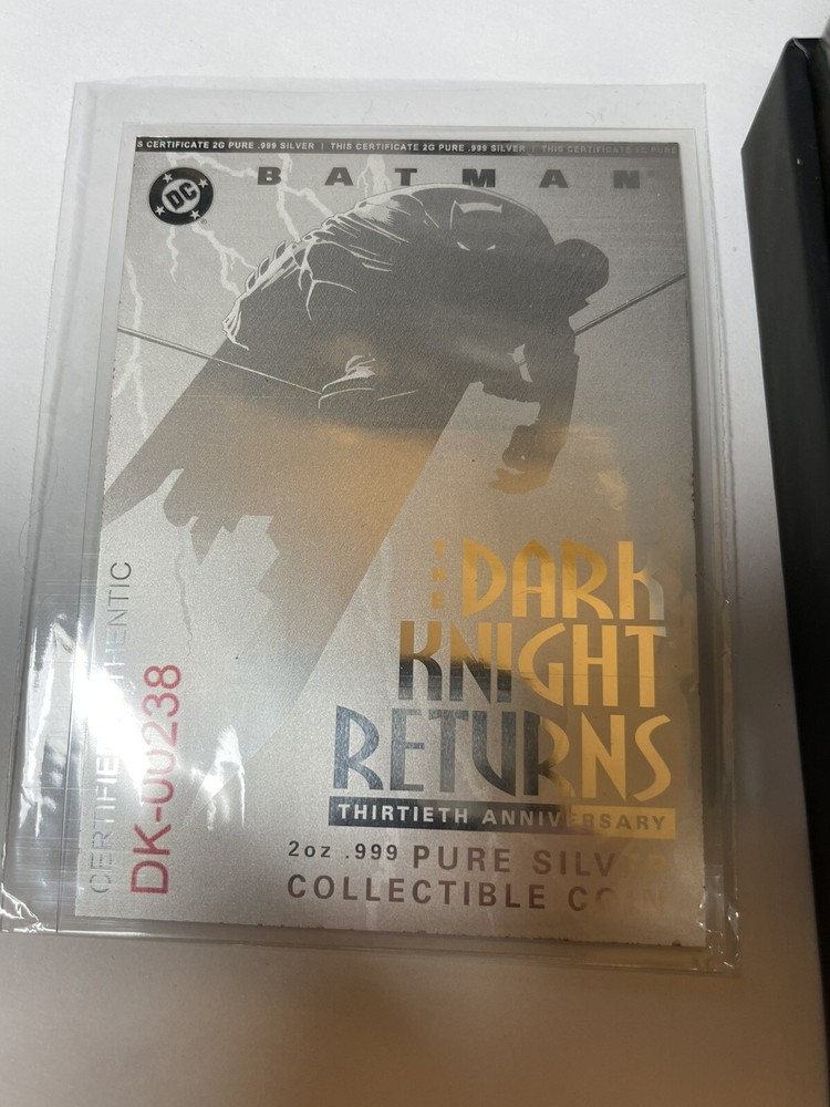 2016 BATMAN THE DARK KNIGHT RETURNS - 2 OZ. SILVER COIN - FRANK MILLER DESIGN