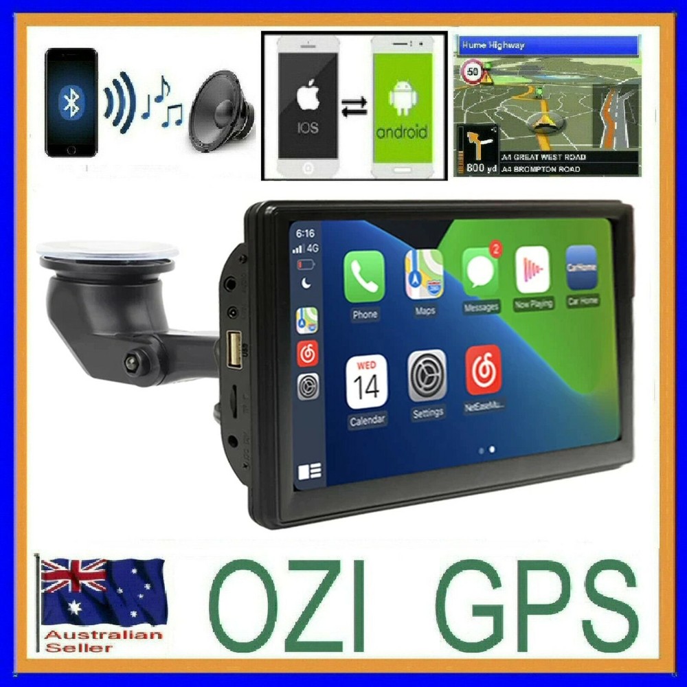 PORTABLE 7" WIRELESS CARPLAY  ANDROID AUTO REVERSING CAMERA SUITS ALL ROVER